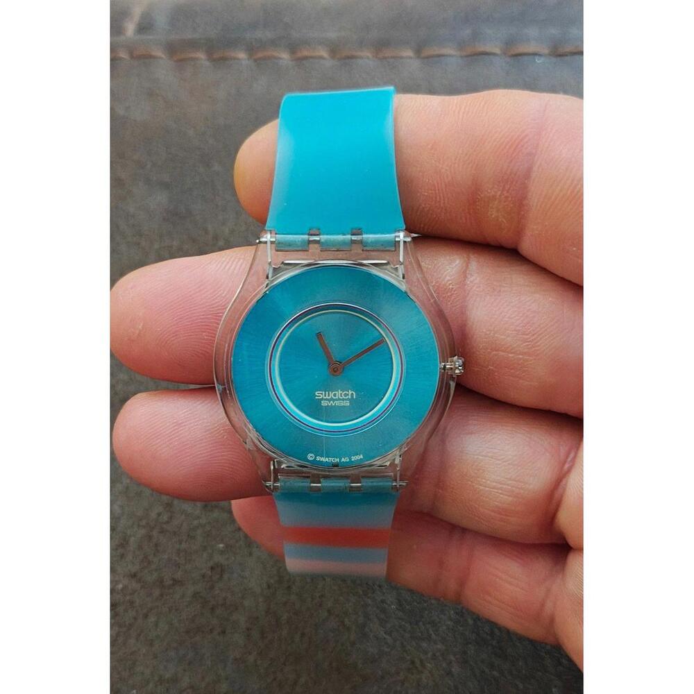 2004 Swatch Skin Pasteloop Turquoise Dial Unisex Watch SFK23
